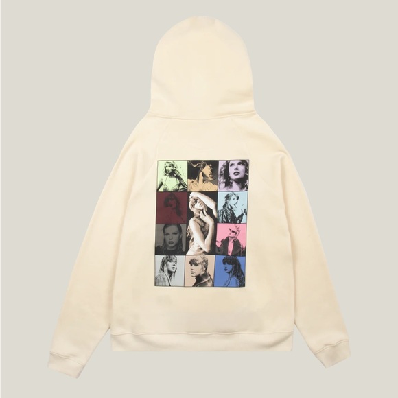 NWT OFFICIAL ERAS TOUR MERCH BEIGE HOODIE - Picture 3 of 8